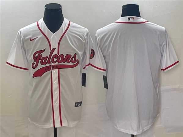 Men%27s Atlanta Falcons Blank White With Patch Cool Base Stitched Baseball Jersey->atlanta falcons->NFL Jersey